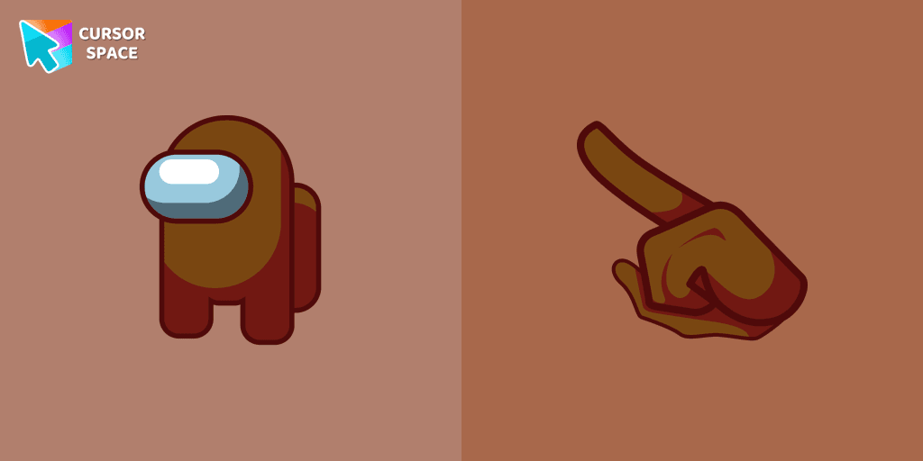 Among Us Brown Character cursor pack